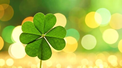 Four leaf clover close up