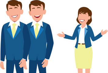 Editable Vector Illustration of Business Colleagues Having Discussion and Collaboration for Teamwork and Workplace Success.