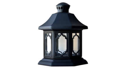 Black Lantern  isolated on a Transparent or white Background