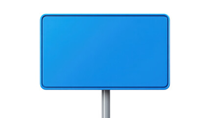 Blank Blue Road Sign isolated on a Transparent or white Background