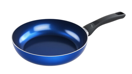 Blue Frying Pan  isolated on a Transparent or white Background