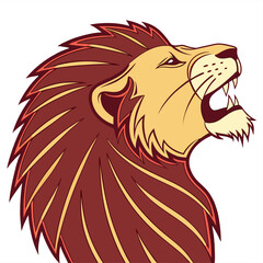 lion head vector illustration, angry tiger head  vector art illustration, vector design, colorful design