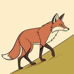 red fox vector illustration, Vector art fox design, Drawing fox, colorful fox art design, vector illustrations, Fox drawing illustrations