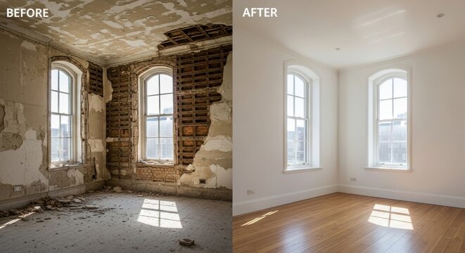 Room Renovation Before and After: Interior Demolition and Modern Finish