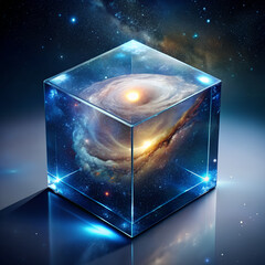 abstract blue background with crystal ball