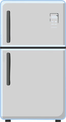 Illustration Vector of a Refrigerator with Handle Minimalist Design