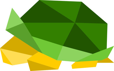 lowpoly tortoise vector image