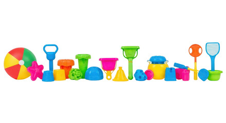 3d colorful beach toys collection for summer fun and play