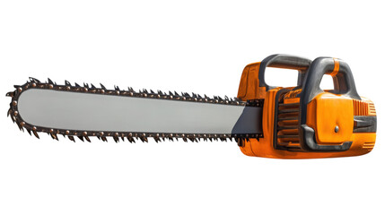 Powerful Orange Chainsaw for Wood Cutting and Logging