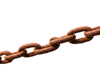 Obraz premium 錆びついた鎖の質感 暗い背景に浮かび上がる鉄の連鎖