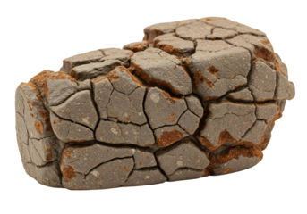 乾燥した土塊の質感　灰色と茶色のコントラスト