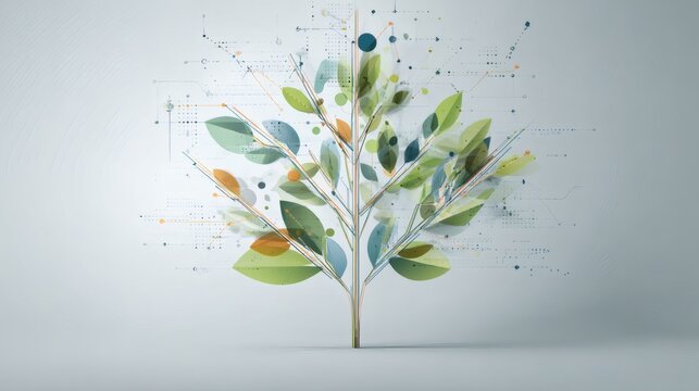Data growth tree illustration