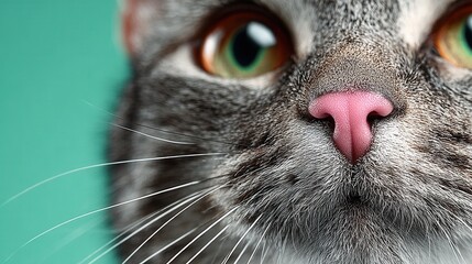 pink cat nose close-up