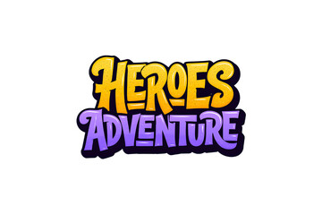 Heroes adventure logo isolated on transparent background, a dynamic emblem for epic tales and heroic journeys