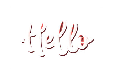 Hello vector illustration isolated on transparent background, perfect for greeting cards and social media posts