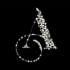 Capital Letters of English alphabet. luxury and elegant font glamour french style