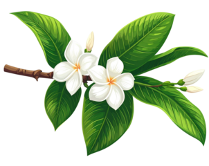  Minimal Coconut Palm Flower Vector Illustration