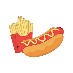 Hot Dog Illustration