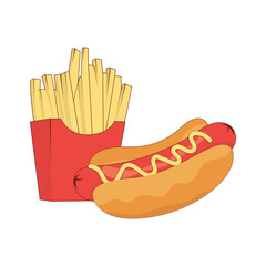 Hot Dog Illustration
