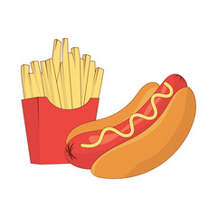 Hot Dog Illustration