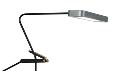 Modern desk lamp illuminates workspace with sleek, adjustable design