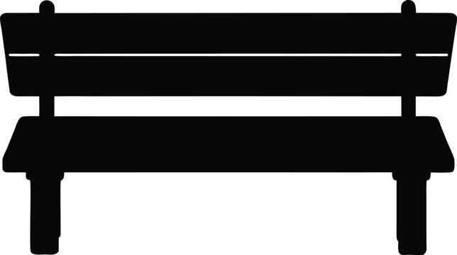 Vector black bench icon