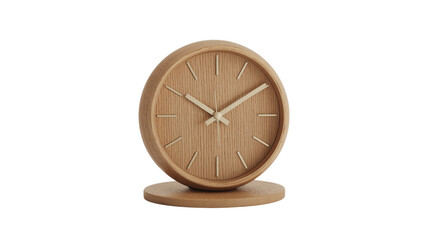 Elegant wooden desk clock embodies modern minimalist design and timeless style