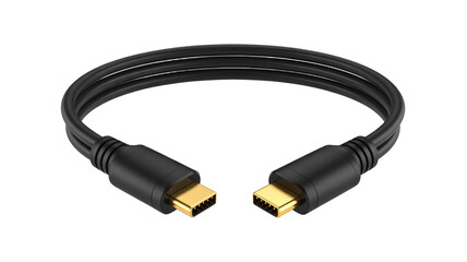 Modern USB-C cable with gold connectors for fast data transfer and charging