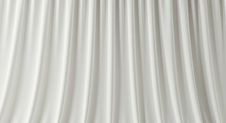 Fototapeta premium Elegant White Fabric Drape Backdrop Softly Flowing for Backgrounds