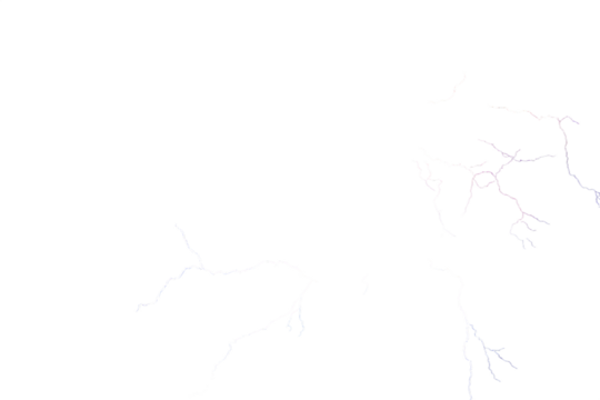 red and purple color electricity lightning isolated on white background, png, ai generated.