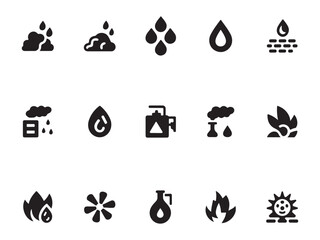 Power & Fuel Energy Icons – Abstract Industrial & Renewable Vector Set – Vol.6