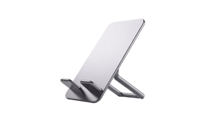 Sleek modern aluminum phone stand for desk or tabletop use