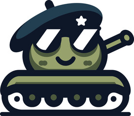 Cool Tank with Sunglasses and Beret