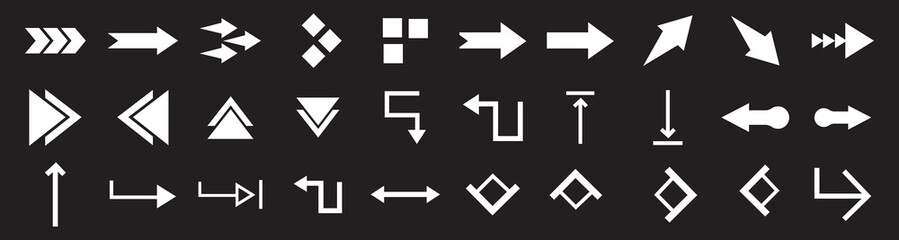 Arrow icon set. Mega bundle set. Collection different arrows sign. Arrows big black set icons, arrow icon, modern simple arrows, arrow vector collection.