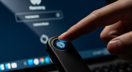 Activating fingerprint biometric security on hardware key for login