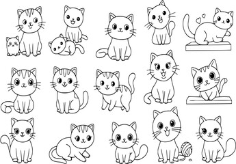 Cartoon cat coloring book
