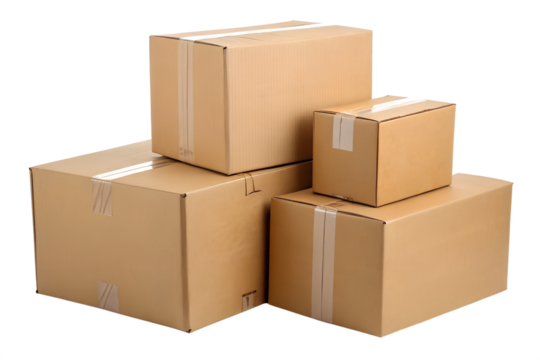 Stack of cardboard shipping boxes