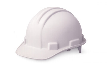 White hard hat protecting construction worker, representing workplace safety and professional commitment