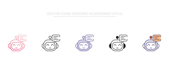 Ai  Chating icon design with white background stock illustration