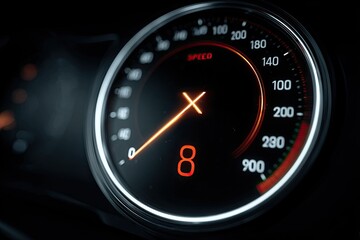 Close-up car dashboard speedometer (1)