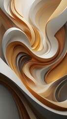 Obraz premium Abstract beige and white swirling shapes create a modern and elegant background design