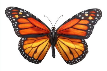 Fototapeta premium Monarch Butterfly Illustration: Wild Nature Concept Featuring Danaus Plexippus Insect in Artistic Clip Art Style