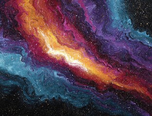 Fototapeta premium Vibrant swirling cosmos