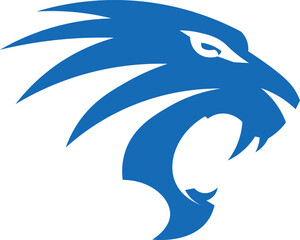 Roaring Cougar Head Mascot Illustration