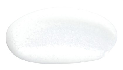 White cosmetic product smear