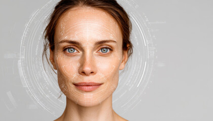 Future-oriented facial recognition technology showcasing advanced biometric engineering