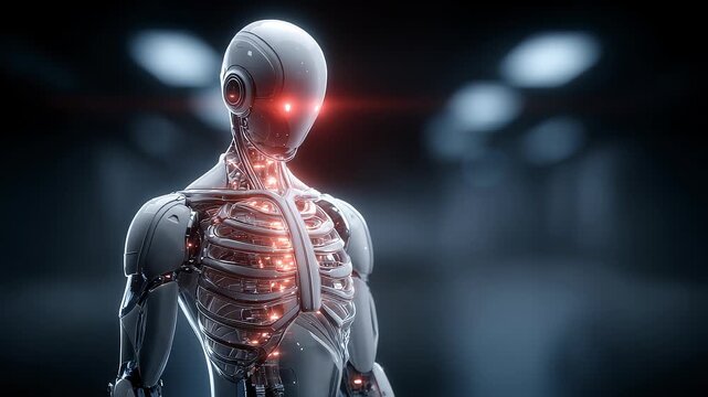 Humanoid Robot Internal Structure Display