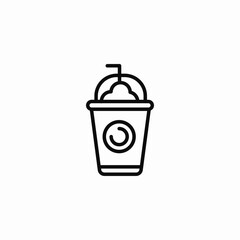 coffee frappuccino cup  icon sign vector
