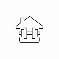 dumbbell house icon icon sign vector