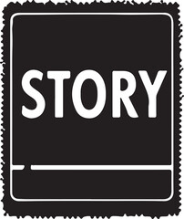 Tell a story in silhouette with dots style white background.